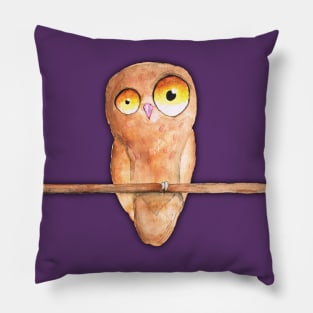 Owl watercolor Pillow