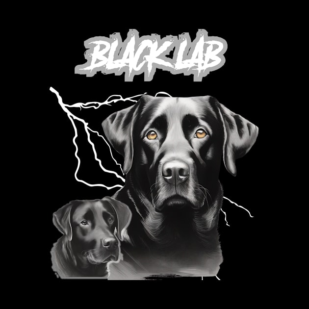 Black Lab Heavy Metal Dog Lover by vintageinspired