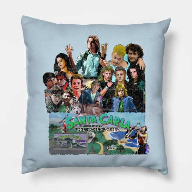 Santa Carla: Murder Capital Of The World Pillow by Exploitation-Vocation