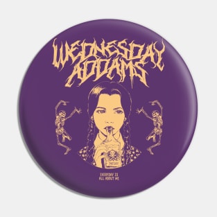 Wednesday Addams Metal Pin