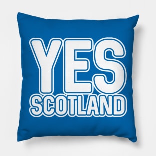 YES SCOTLAND, Scottish Independence White and Saltire Blue Layered Text Slogan Pillow