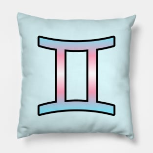 Gemini Trans Pride Symbol Pillow