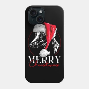 Santa Whippet Merry Christmas dog mom gift Phone Case