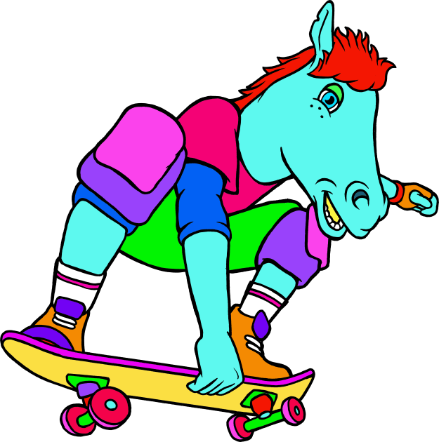 Skate Horse Kids T-Shirt by Woah_Jonny