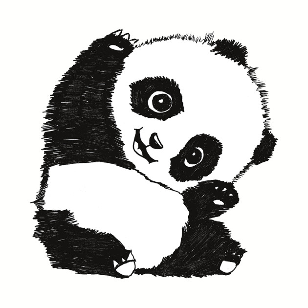 Cute Waving Panda