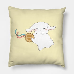 Tamborine Holland Lop White Rabbit | Bunniesmee Pillow