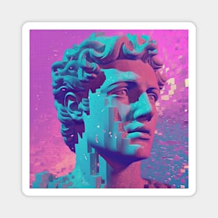 Abstract Vaporwave Statue Magnet