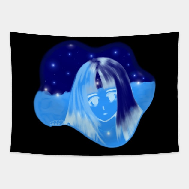 Mystery Girl Tapestry by aquaticrain