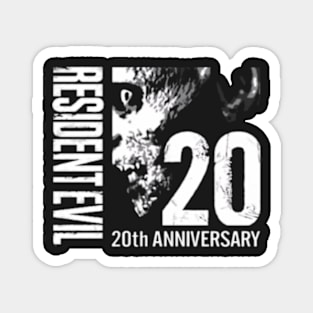 Resident Evil - 20th Anniversary With Anniversary Text Magnet