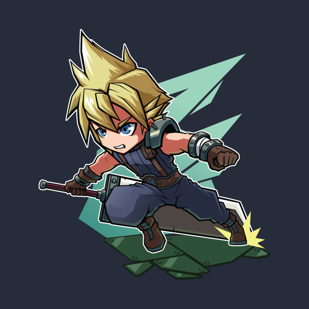 Cloud Strife Chibi Cloud Strife Long Sleeve TShirt TeePublic