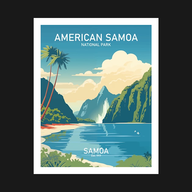 AMERICAN SAMOA NATIONAL PARK Art by MarkedArtPrints