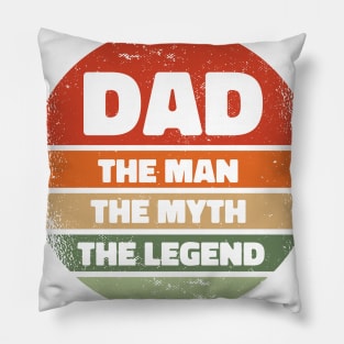 Dad the man, the myth, the legend - Retro Sun Design Pillow