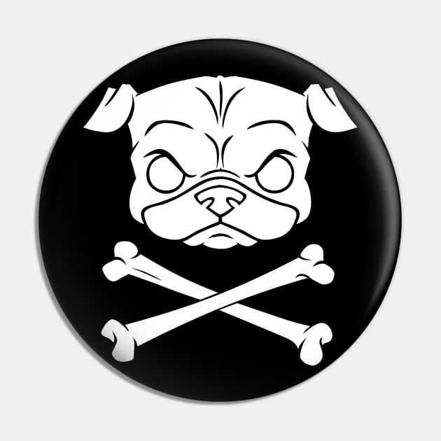 Pug Pirate Pin by blairjcampbell