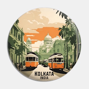 Kolkata India Vintage Tourism Travel Pin