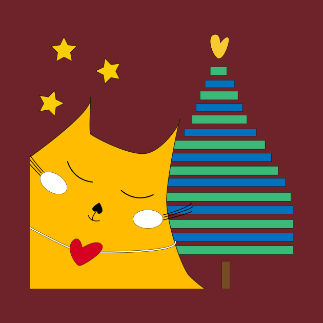 Xmas Cat by teeco