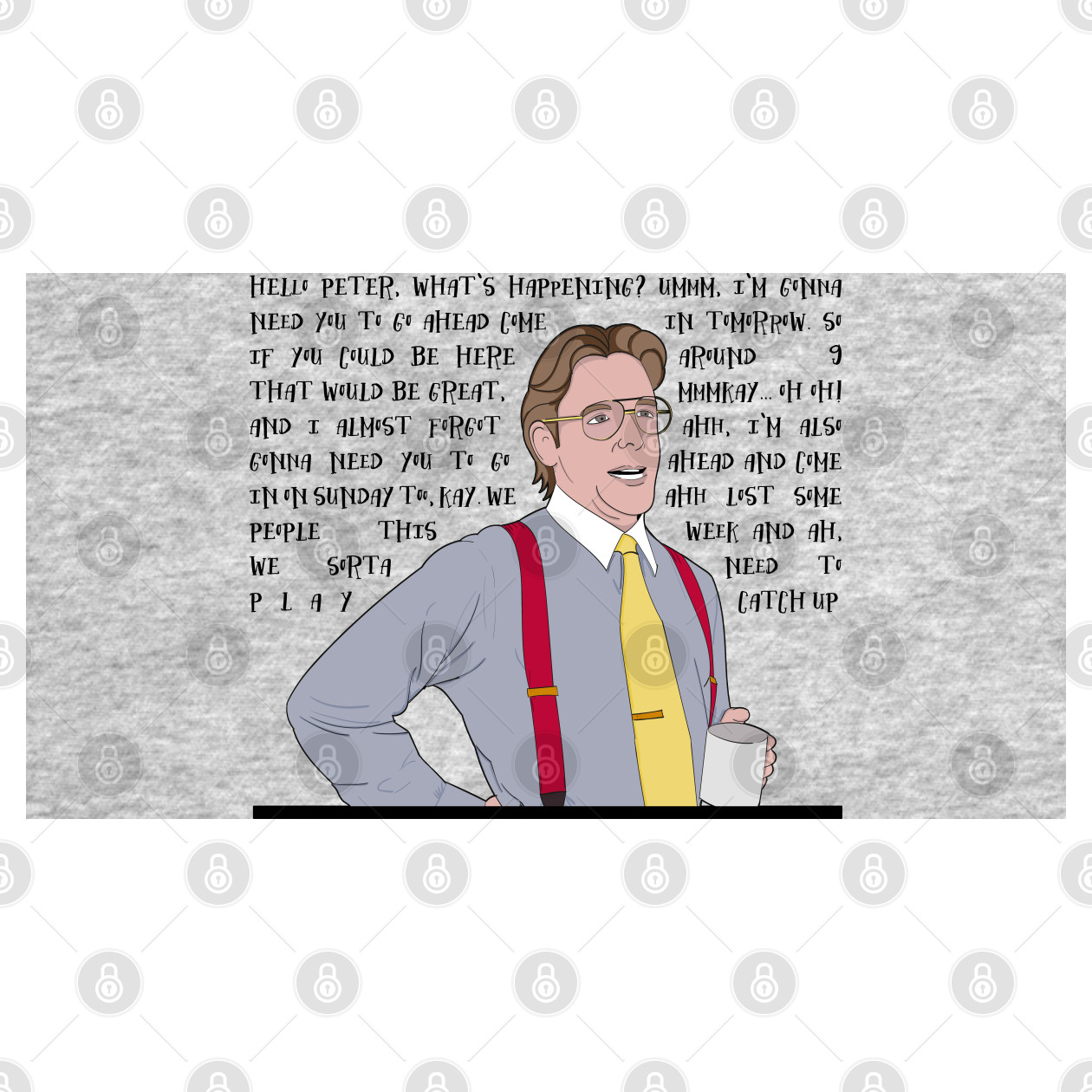 Initech Bill Lumbergh Quote Office Space Hoodie TeePublic