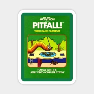 Classic 8-Bit Video Game Box Art - Pitfall! Magnet
