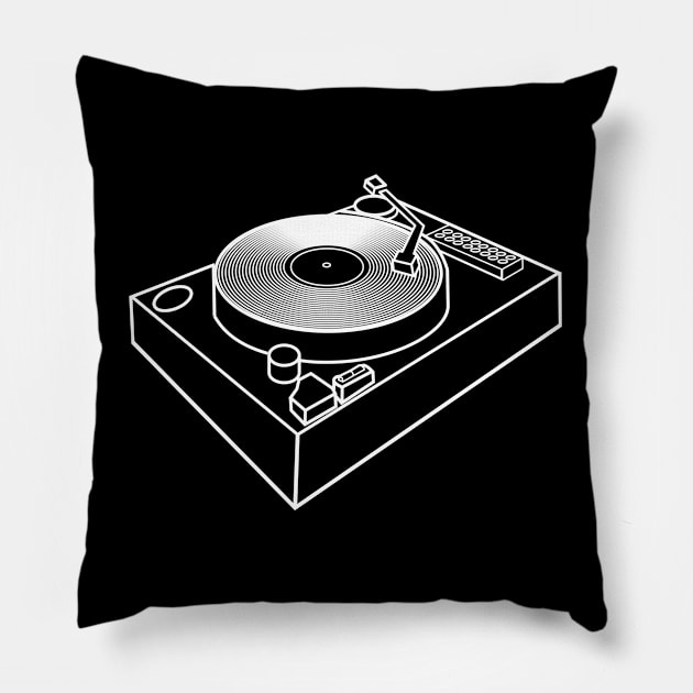 DJ Turntable Pillow by Sirenarts