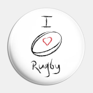 I love rugby Pin