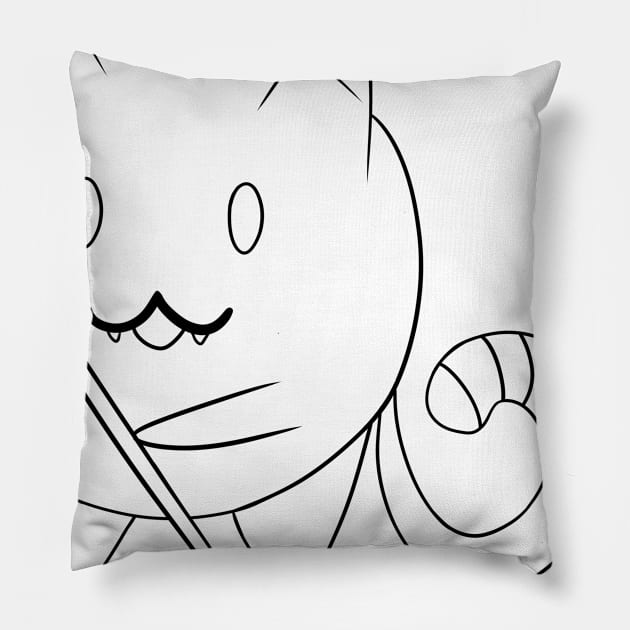 Cat and mouse Pillow by LeoShuichi