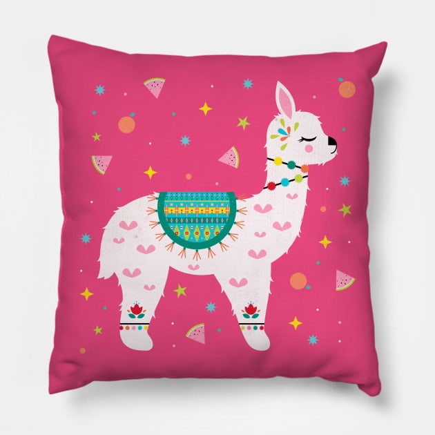 Tutti Frutti Alpaca Pillow by CarlyWatts