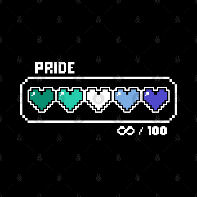 MLM Gay Pride Videogame Life Bar Hearts by EmeryPens