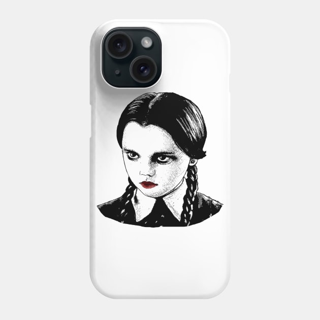 Wednesday Addams Phone Case by valentinahramov