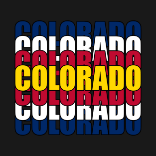 Colorado Typography Flag Simple T-Shirt