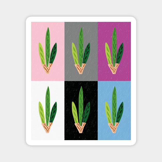 Lulav - Cool Clean Pop Art Grid Magnet by TillaCrowne