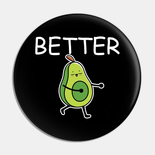 Better Half Avocado Couple Matching Pin by Bellinna