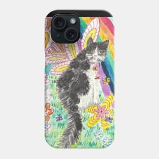 Cat  fairy  rainbow art Phone Case