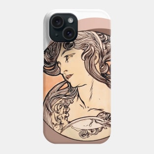 Alphonse Mucha Art Nouveau ver.3 Phone Case