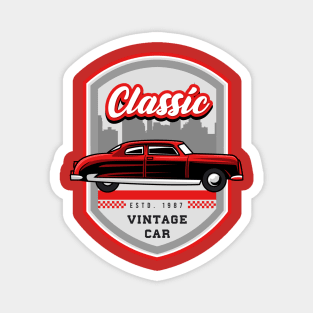 Classic Vintage Car Badge Magnet