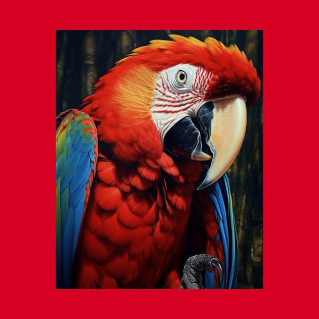 Amazing Zoo Macaw in Oil Paint Hyperrealism by ABART BY ALEXST 