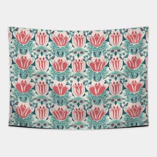 Tulips Flower Seamless Pattern V5 Tapestry