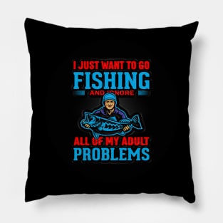 Black Panther Art - Fishing Tagline 3 Pillow