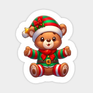 Tender Bear Christmas Hug Kawaii Magnet