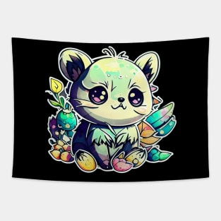 "Enchanted Whimsy: A Delightfully Cute Animal with a Marvelous Design" Tapestry