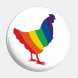 Rainbow Chicken Pin