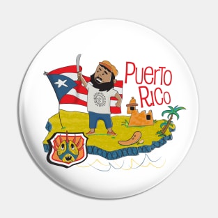 Puerto Rico Tourist Remake Pin