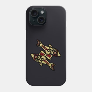 Black and Gold Dolphin Symbol Phone Case