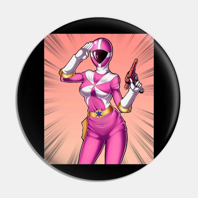 pink ranger Pin by fancy ghost