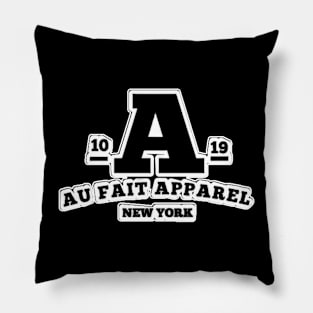 Aufait white og 1 logo white outline New York Pillow