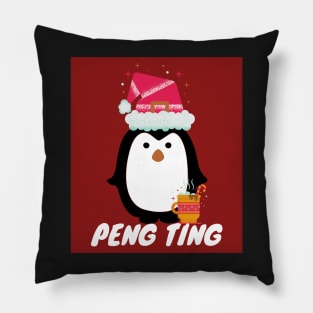 Peng ting christmas penguin British Slang Pillow