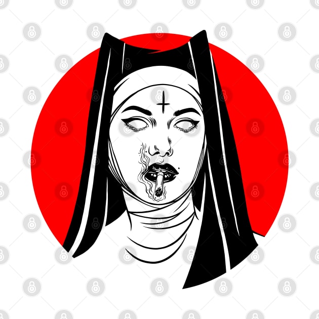 Satanic Nun. Bad Nun by OccultOmaStore