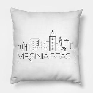 Virginia Beach Minimal Skyline Pillow