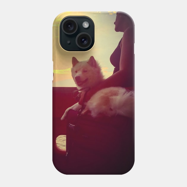 Staten Island Ferry Dog Sunset New York City Phone Case by eleonoraingrid