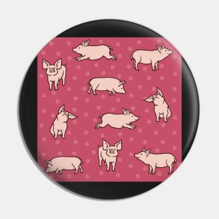 Berry Red Pigs Pin