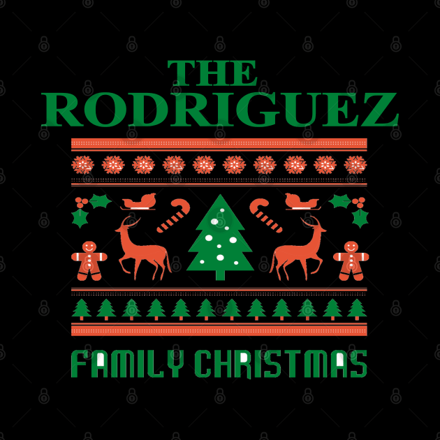 Family Christmas - Groovy Christmas RODRIGUEZ family, Family Christmas T-shirt, Pjama T-shirt by DigillusionStudio