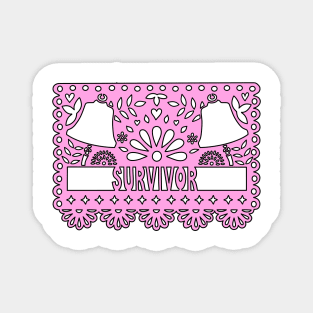 Breast cancer survivor papel picado Magnet